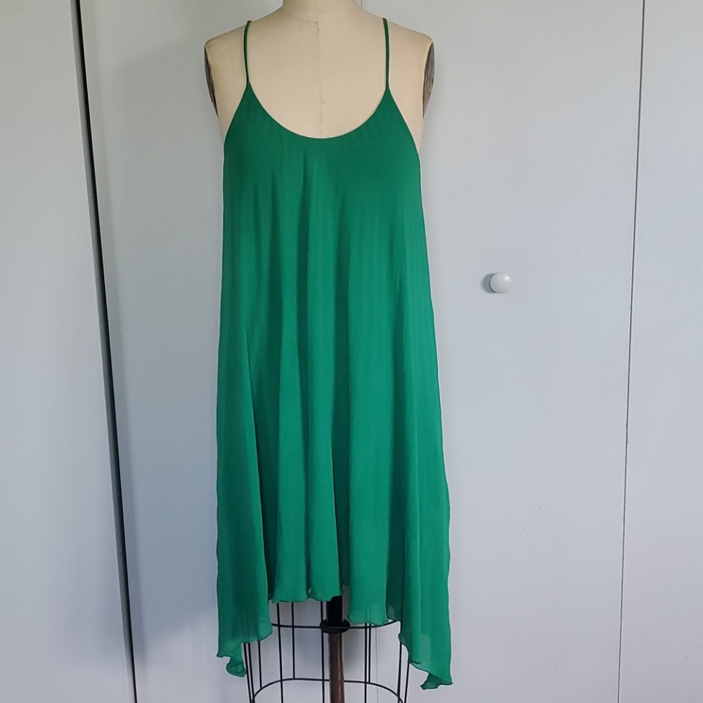 Emerald Green Free-form Dress